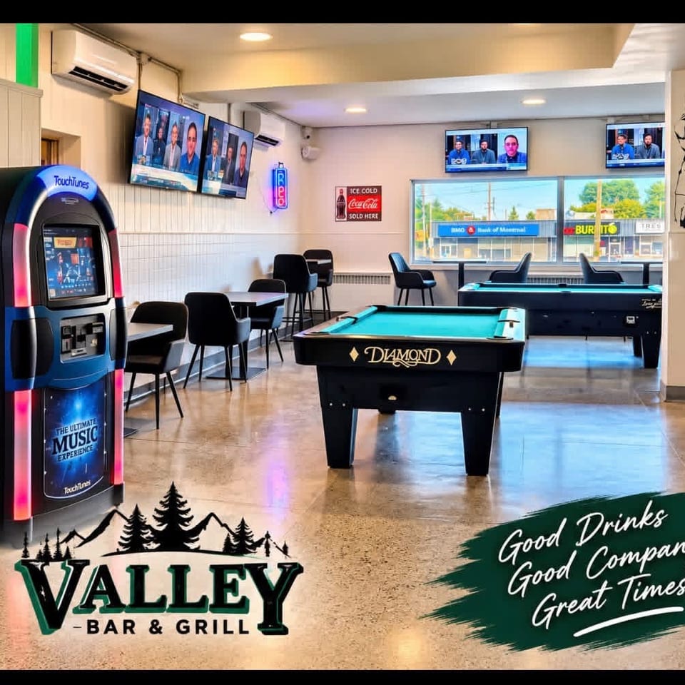 The Valley Bar & Grill pool tables and jukebox