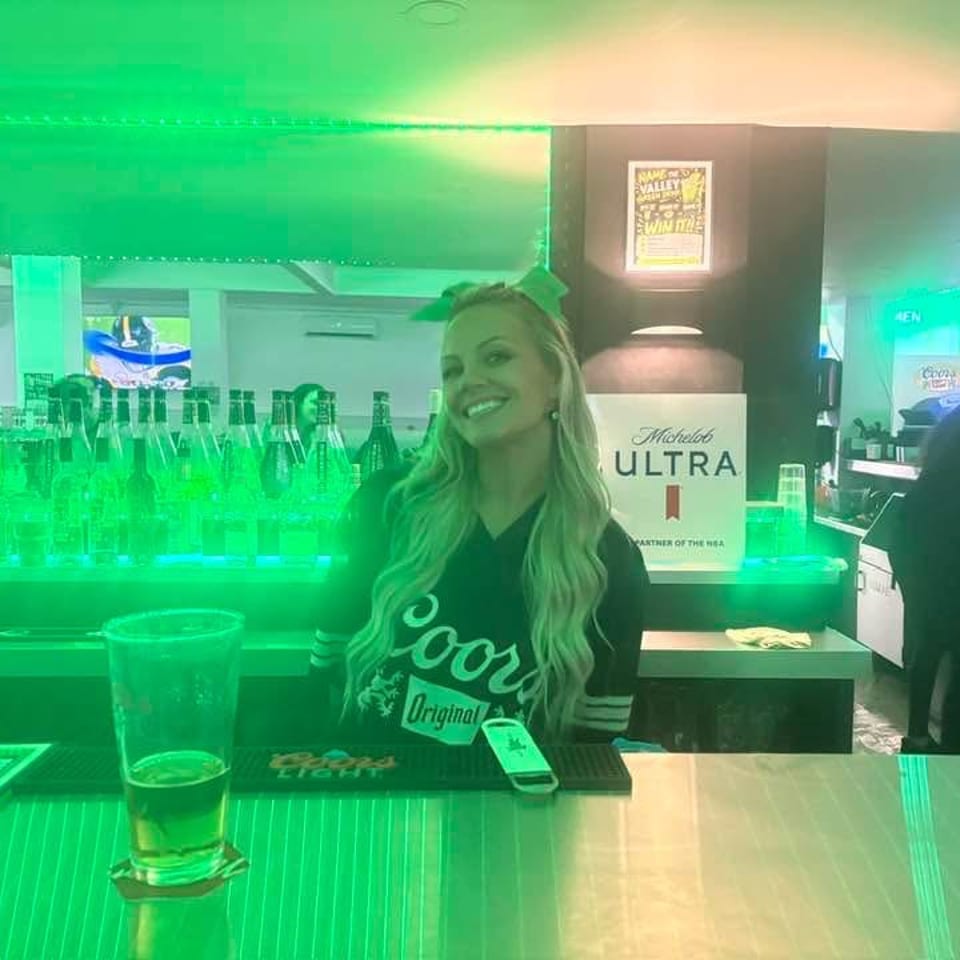 Behind the bar at The Valley Bar & Grill